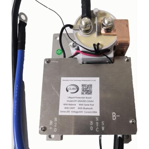 Active 7S-20S 200A 300A smart BMS with relay and built-in BT for Li ion LiFepo4 battery protection circuit board PCB/PCM