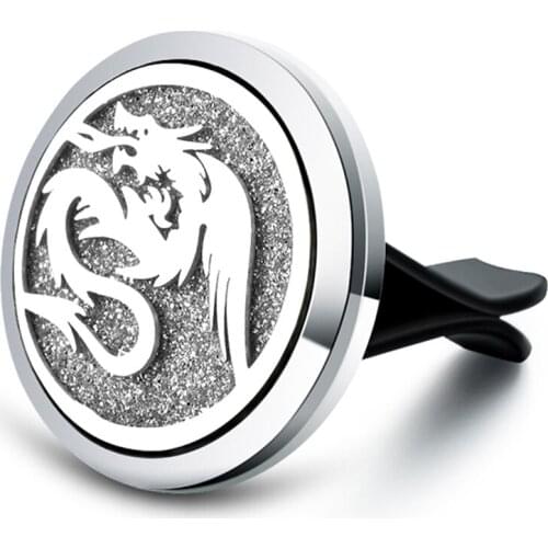 Exquisite Fashion Charm Perfume Aromatherapy Box Diffuser Car Air Fresh Diffuser Clip Dragon Decoration Necklace Pendant Jewelry