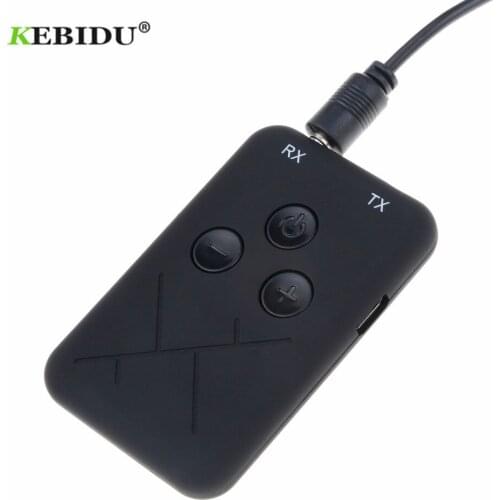 Kebidu Bluetooth 4.2 Transmitter Receiver 2 in 1 Wireless Adapter Stereo Audio for TV Car Speaker Music with 3.5mm Audio Cable