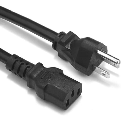 Computer Monitor Power Cable 1.5m 1.5mm2 US Plug IEC C13 Power Supply Cord For Projector PSU Antminer Printer TV DJ Stage Light