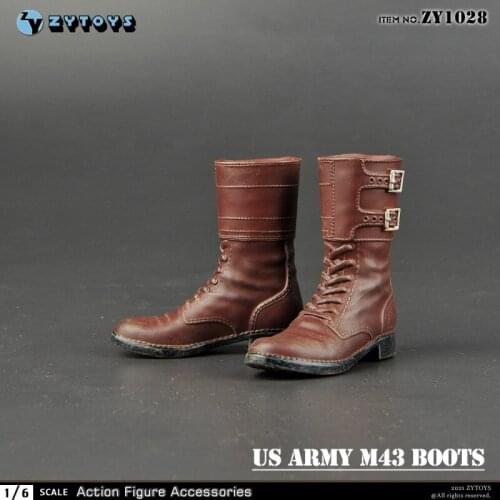 1/6 Scale U.s. Military M43 Combat Boots ZYTOYS ZY1028 12" Male Boy Toy Action Figure Accessories