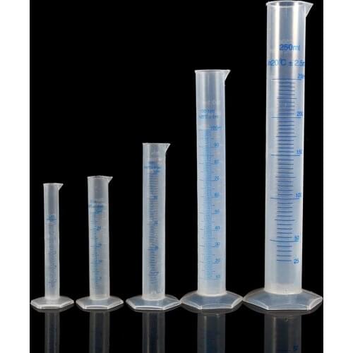 10/25/50/100/250ml Measuring Cup Plastic Cooking Measuring Cylinder Graduated Tools Chemistry Laboratory Tools Trial Liquid Tube