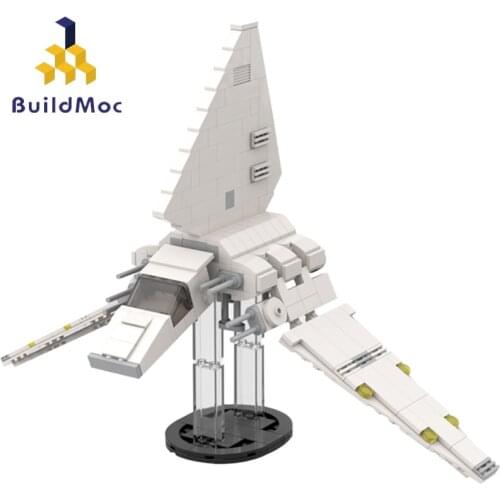 Buimoc Movie Imperial Shuttle Space Wars Weapon Empire Shuttle Spaceship Set Building Blocks Education Toys For Childrens Gifts