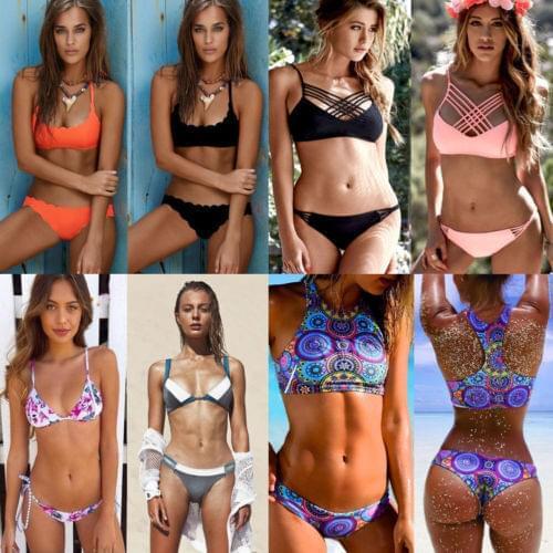 2019 Newest Sexy Spicy Girls Popular Beachwear Swimwear Sequin Triangle Bikini Set Bathing Suit