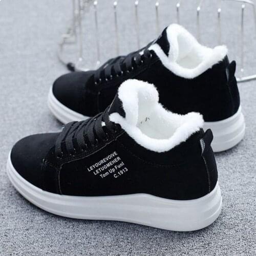2020 New Womens Shoes Winter Women Shoes Warm Fur Plush Lady Casual Shoes Lace Up Fashion Sneakers Zapatillas Mujer Platform