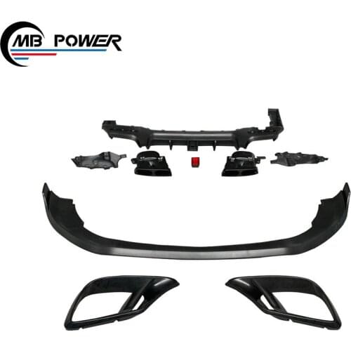 PP Material S Class S65 S63 B700 Car Bodykit With Front Lip Rear Spoiler Diffuser And Fog Light Covers