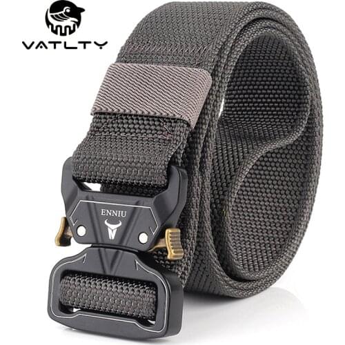 Official Authentic Military Tactical Belt Rust-Proof Metal Quick Release Buckle Strong 1200D Real Nylon Outdoor Work Sports Belt