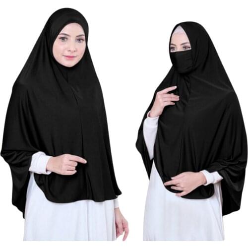 Ramadan Hijab Abaya Women Muslim Turkey Lonng Khimar Overhead Prayer Niqab Burqa Islamic Clothing Head Scarf Amira Prayer