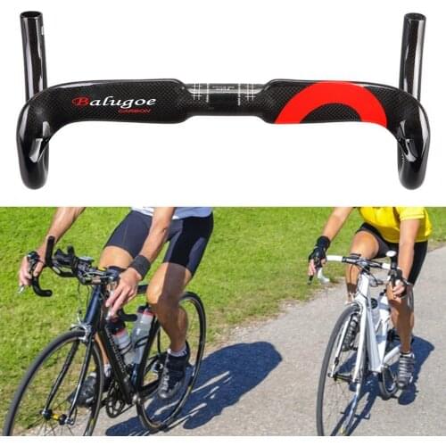 Carbon Fiber Drop Handlebar Hard Texture Strong Full Carbon Fiber Road Bike Handlebar 3K C Standard Classic Break Wind Handlebar