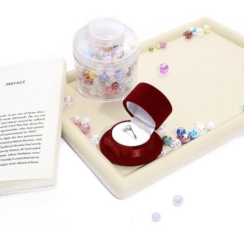 1pc Velvet Jewelry Box Gift Box Container Wedding Top Hat Ring Box Case Earrings Holder For Jewelry Display & Jewelry Package