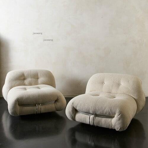 Nordic Living Room Furniture Casual Single Sofa Fabric Bedroom Designer Sofas Creative Small Apartment Villa Lazy Lounge Chair