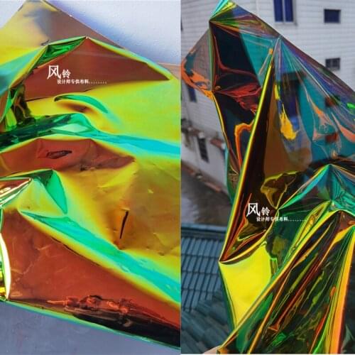 0.4mm TPU Laser Film Reflective PVC Holographic Film Sewing Patchwork Waterproof Clothes DIY Craft Bag Dress Designer Fabric