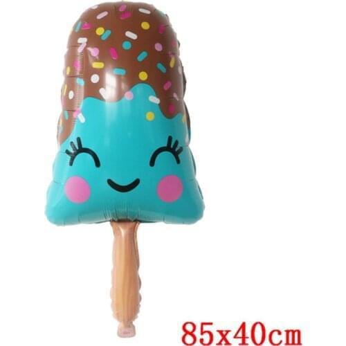 10/20/50pcs Summer Party Ice Cream Foil Balloons Baby Shower Birthday Party Sweet Pink Chocolate Food Decoration Air Globos Toys