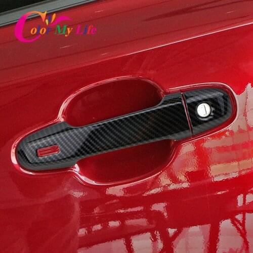 Color My Life Front Car Door Handle Protection Cover Rear Door Handles Trim Sticker for Toyota C-HR CHR 2016 - 2020 Accesorios