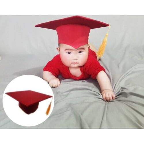 1 Pc Newborn Baby Photography Props Graduation Cap Preschool Daycare Grad Ceremony Photo Shooting Hat for Infants Children