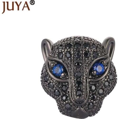 10pcs/20pcs Wholesale Hot Selling Panther Beads For Making Bracelets Accessories Animal Charms Spacer Beads diy jewelry supplies