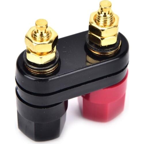 2PCS Banana plugs Couple Terminals Red Black Connector Amplifier Terminal Binding Post Banana Speaker Plug Jack