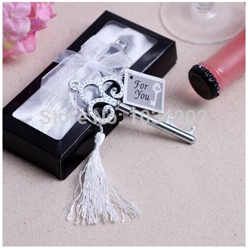 200pcs/lot Shipping Free Wedding Favors Gift "Key to My Heart" Siliver Bottle Opener Wedding Shower Favor