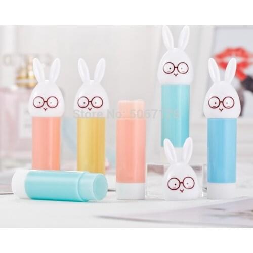 30/50/100pcs Empty Lipstick Tube Cute Rabbit Lip Balm Tubes DIY Homemade Makeup Cosmetics Containers Tool Refillable Bottles