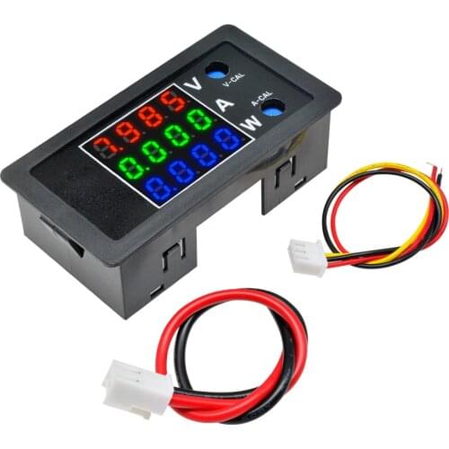 4-Bit High Precision 100V 10A 1000W Digital Power Meter Voltmeter Ammeter Detector Volt AMP Panel Monitor Current Voltage Tester