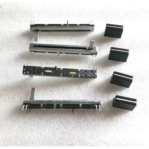 4pcs Mickey MACKIE mixer fader potentiometer 75MM long double- A10K A20K A50K B100K A10KX2 Potentiometer Stereo Slide 2-channel