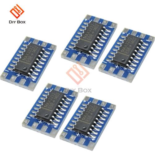 5pcs Mini MAX3232 RS232 to TTL Serial Port Leavel Converter Brush Module Connector MAX232 Flashing Board For Arduino