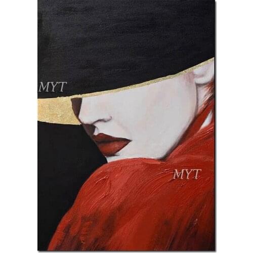 Abstract Modern Bedroom Decor Sexy Woman Portrait Oil Painting Wall Picture Art Unframed Hand Painted Paintings Artwork For Deco