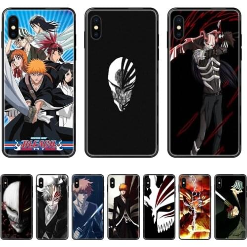 Black Friday Black Soft TPU Cell Phone Case Bleach Japan Anime For Galaxy A5 A6 A7 A8 A10 A10S A20 A20S A20E A21S A30S A40 A50