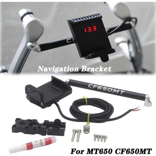 FOR CF MOTO 650MT 650 MT MT650 CF650MT 2018 USB Motorcycle GPS Navigation Bracket Shockproof Aluminum Alloy