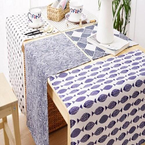 Cotton Linen Plaid Table Mats Napkins Placemat Japanese Style Fabric Tableware Home Textile Polyester Handkerchief
