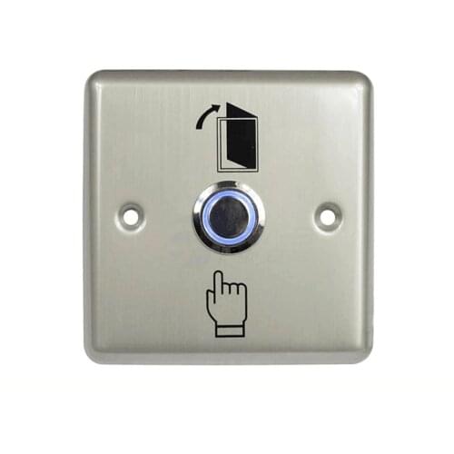 Stainless Steel Exit Button Push Switch Door Sensor Opener Release Backlight Led For Access Control Home Security Protection