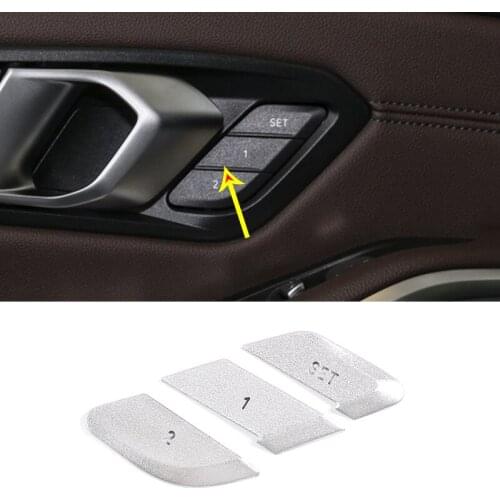 Door Seat Memory Buttons Decoration Stickers For BMW 3 Series G20 G28 2020-2021 Aluminum alloy Car Interior Accessories