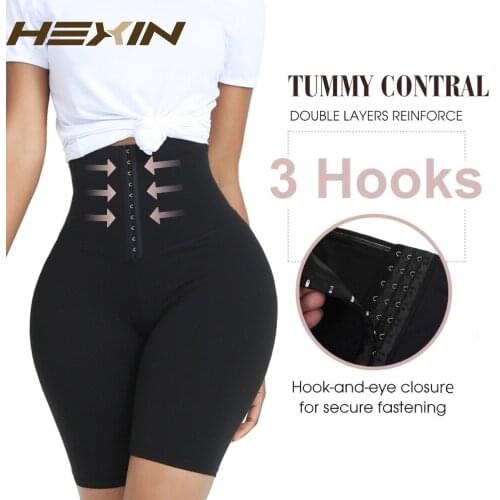 HEXIN High Waist Push Up Seamless Sport Legging Fitness Women Corset Hip Lift Postpartum Stretch Tights Body Shaping Short Pants