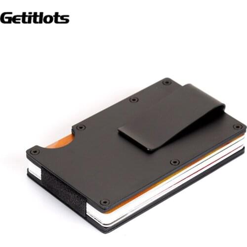 2021 Metal ID Card Holder Wallet for Men Women Slim Money Clip Purse Mini Wallet Business Thin Male New Design Credit Cardholder