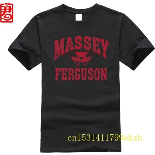 Men T shirt Massey Ferguson Gray Weathered Logo Tee Shirt s Round Neck Cotton Bottoming Short Sleeves Tops Clothing women