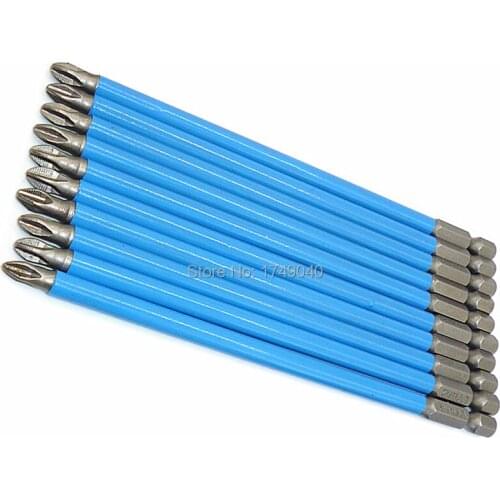 PH2 Non-slip Screwdriver Magnetic S2 Antislip Impact Phillips Screwdriver Bits Tool 150mm Quick Release 1/4" Hex Shank 10pcs/Set