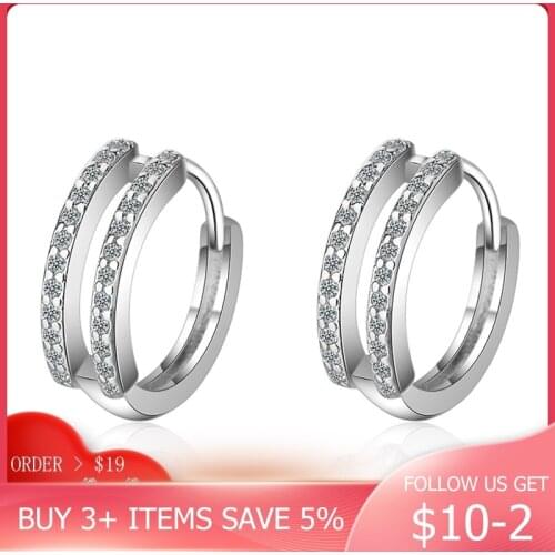 CodeMonkey 2020 New Authentic 925 Sterling Silver Zircon Hoop Earrings New Design For Women Party Jewelry Gift CME419