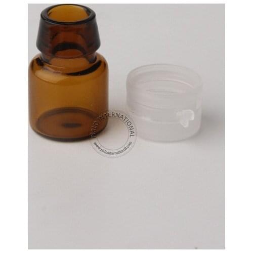 Wholesale 100 x 1g High Quality Mini Amber Glass Vial With Clear Tear Off Lid Essential Oil/Perfume/Sample Bottle Free Shipping