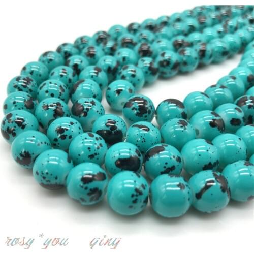 Wholesale 16 Colors Spider Web Pattern Glass Beads Space Jewelry Wholesale Beads DIY Bracelet Necklace Jewelry #14