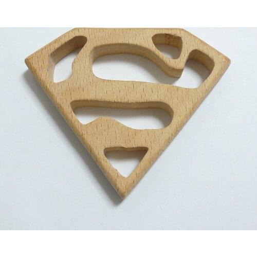 10PCS Organic Natural Newborn Beech Wooden Teether Toys