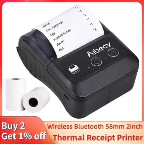 Portable Bluetooth Label Printer 58mm 2inch Wireless Bluetooth Thermal Printer Label Maker for Store Shipping Mini Label Printer