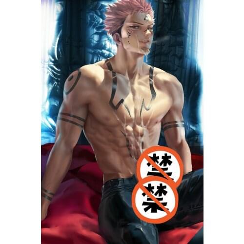 Print silk or canvas Anime sukuna itadori sexy lady art poster 16x24 24x36 inch custom living room bedroom decorative painting