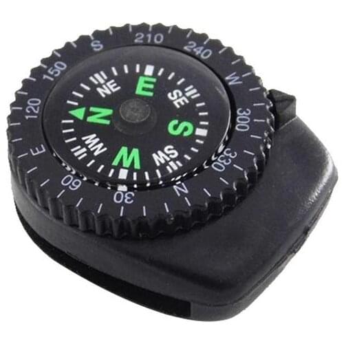 Mini Watch Strap Button Removable Compass Survival Mini Pocket Compass Outdoor Hiking Camping Accessories