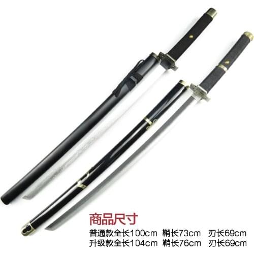 Roronoa Zoro Trafalgar Law One Piece Anime Wooden Cosplay Sword Katana Weapon Cosplay Props Shipping Free