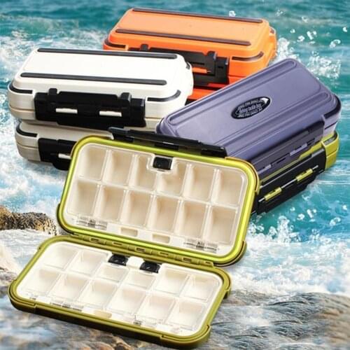 Fishing Tackle Box Storage Trays with Removable Dividers Fishing Lures Hooks Accessories Storage Organizer Box for Fishing tools