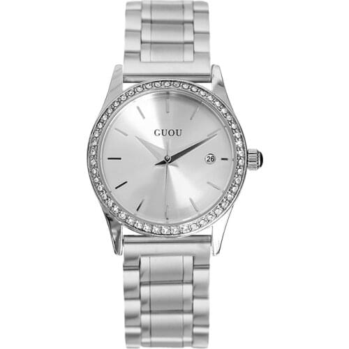 New Rhinestone Ladies Watch Women Fashion Dress Quartz Watches Lady Stainless Steel Waterproof Wristwatch Simple Girl Clock 2019