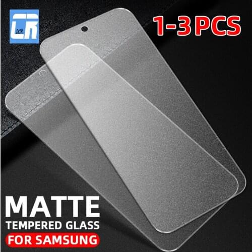 1-3Pcs No Fingerprint Matte Tempered Glass For Samsung Galaxy S20 FE A71 A51 A41 A31 A21S A01 Core M21 M31 M51 Screen Protector