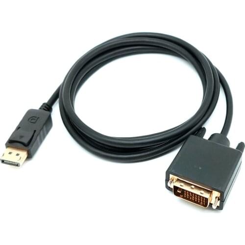 1.8M Professional DP to DVI Converter Cable DisplayPort Male to DVI-D 24+1Pin Male Display Adapter Cable for Monitor