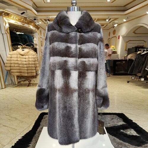 2020 Fashion Women mink coat short leather mink fur coat gray fur coat Slim real fur coat Winter coat WINTER PALACE