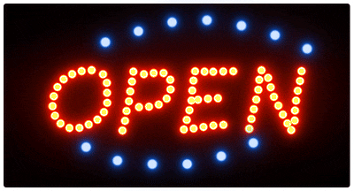 2021 New 110V Bright Animated Motion Running Neon LED Business Store Shop OPEN Sign